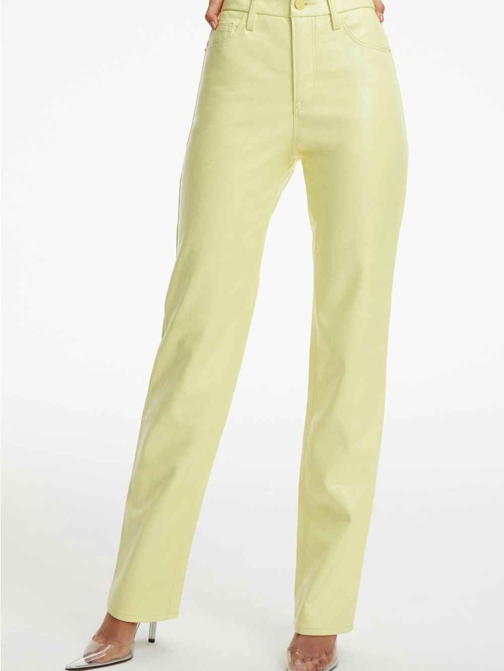 Good American Better Than Leather Icon Pants - Key Lime